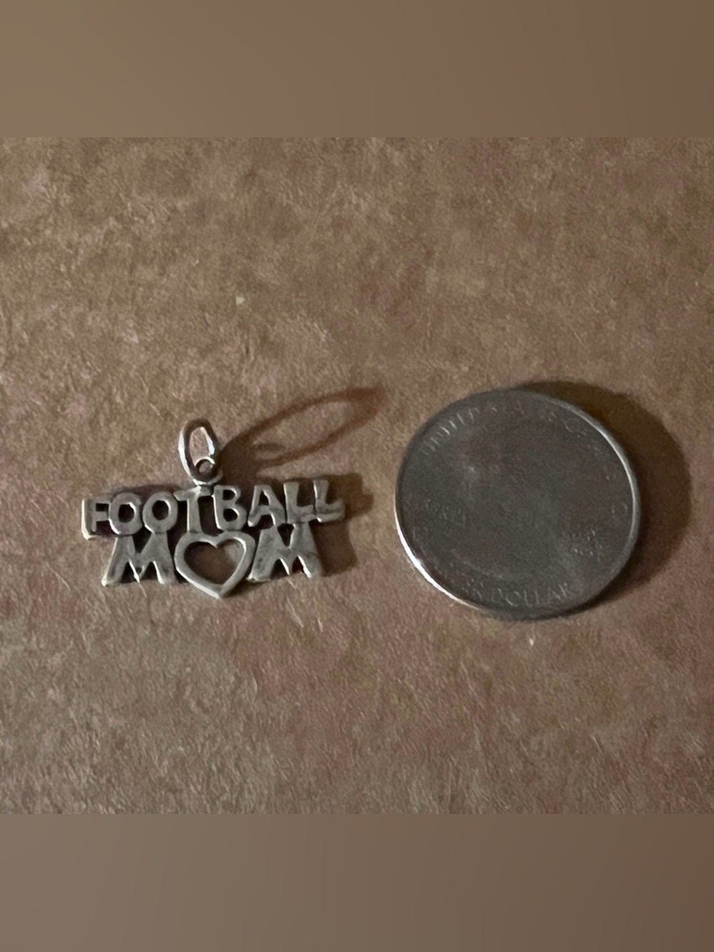 Football Mom Sterling Silver pendant